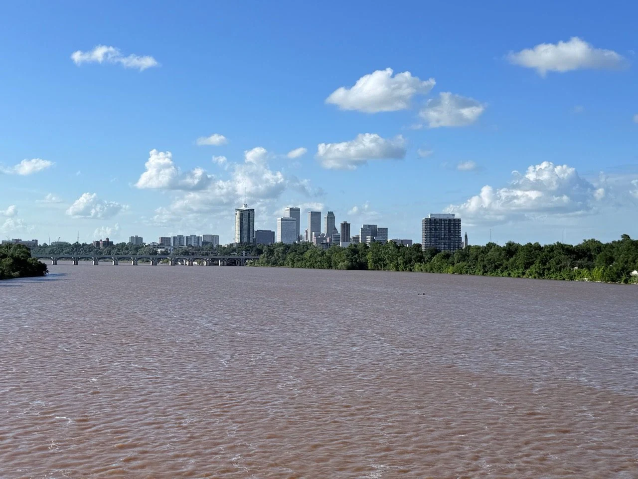 Tulsa skyline across the river